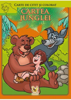 Cartea junglei de citit si colorat