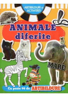 Animale diferite carte cu abtibilduri si activitati